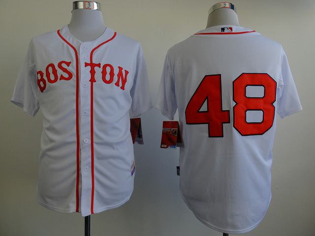 Men Boston Red Sox 48 Sandoval White MLB Jerseys